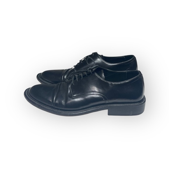 Via Spiga ✦ High Shine Leather Lace Up Oxford Dress Shoes ✦ Sleek Black ✦ 9 main image 6